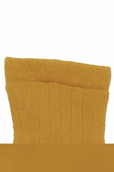 Unisex Sarı Kaydırmaz Taban Polar Çorap