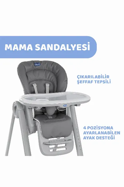 Chicco Polly Magic Mama Sandalyesi Dark Grey