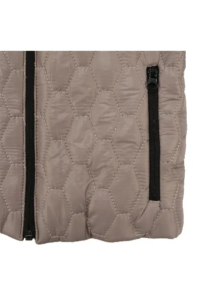 Unisex Vizon İçi Peluş Kapitoneli Mont