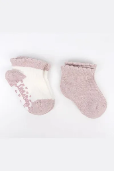 Katamino Adonis Kaymaz 2li  Kız Bebek Patik Çorap K44149 Asorti