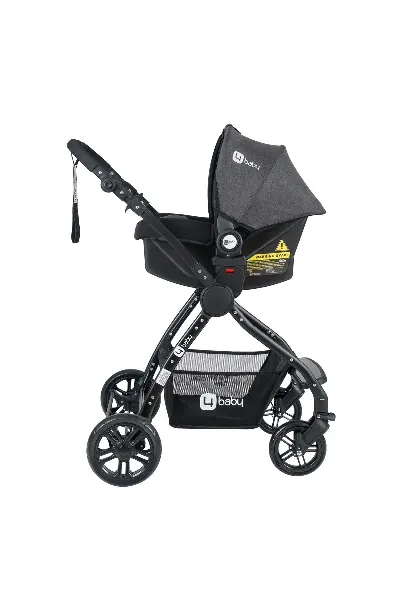 Four Baby Travel Sistem Pusetli Siyah Bebek Arabası