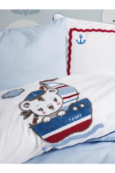 Cotton Box Punch Ranforce Nakışlı Bebek Nevresim Takımı Miniyo
