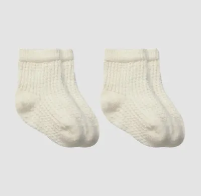 Bistyle Kabartma Prinç Penye Soket Çorap 2li 10152 Naturel