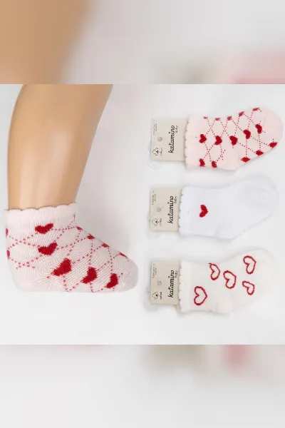 Katamino Tortum Kız Bebek Soket K46362 Asorti