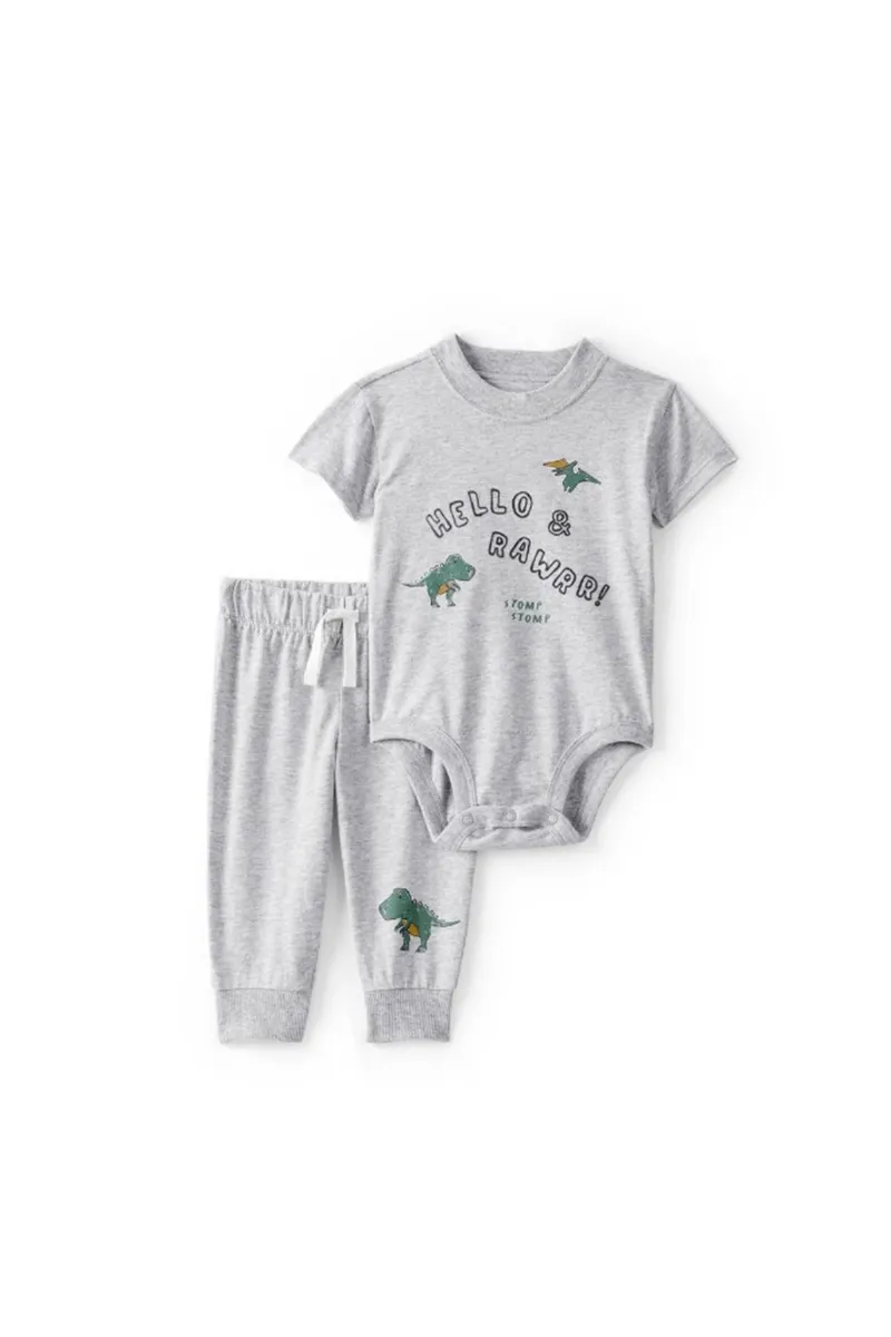 Carters Erkek Bebek Body Pantolon Set 1U270510 Gri