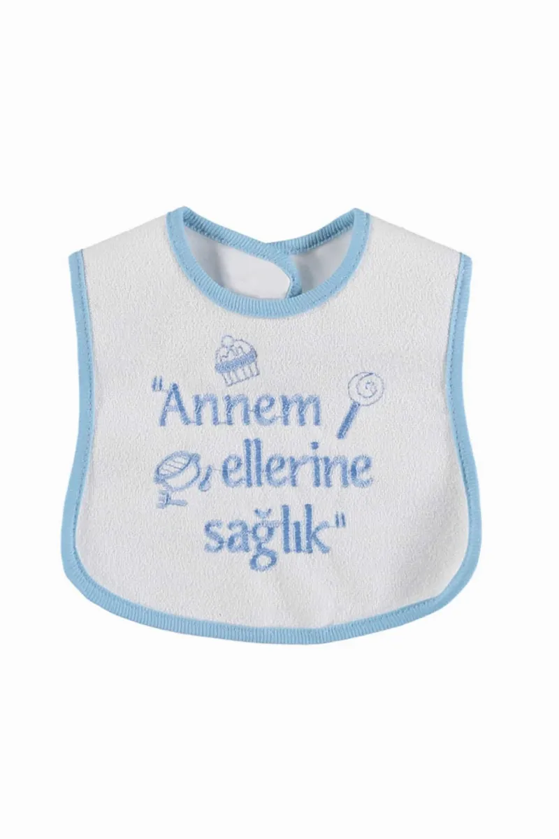 Annem Ellerine Sağlık Yazılı Mavi Önlük