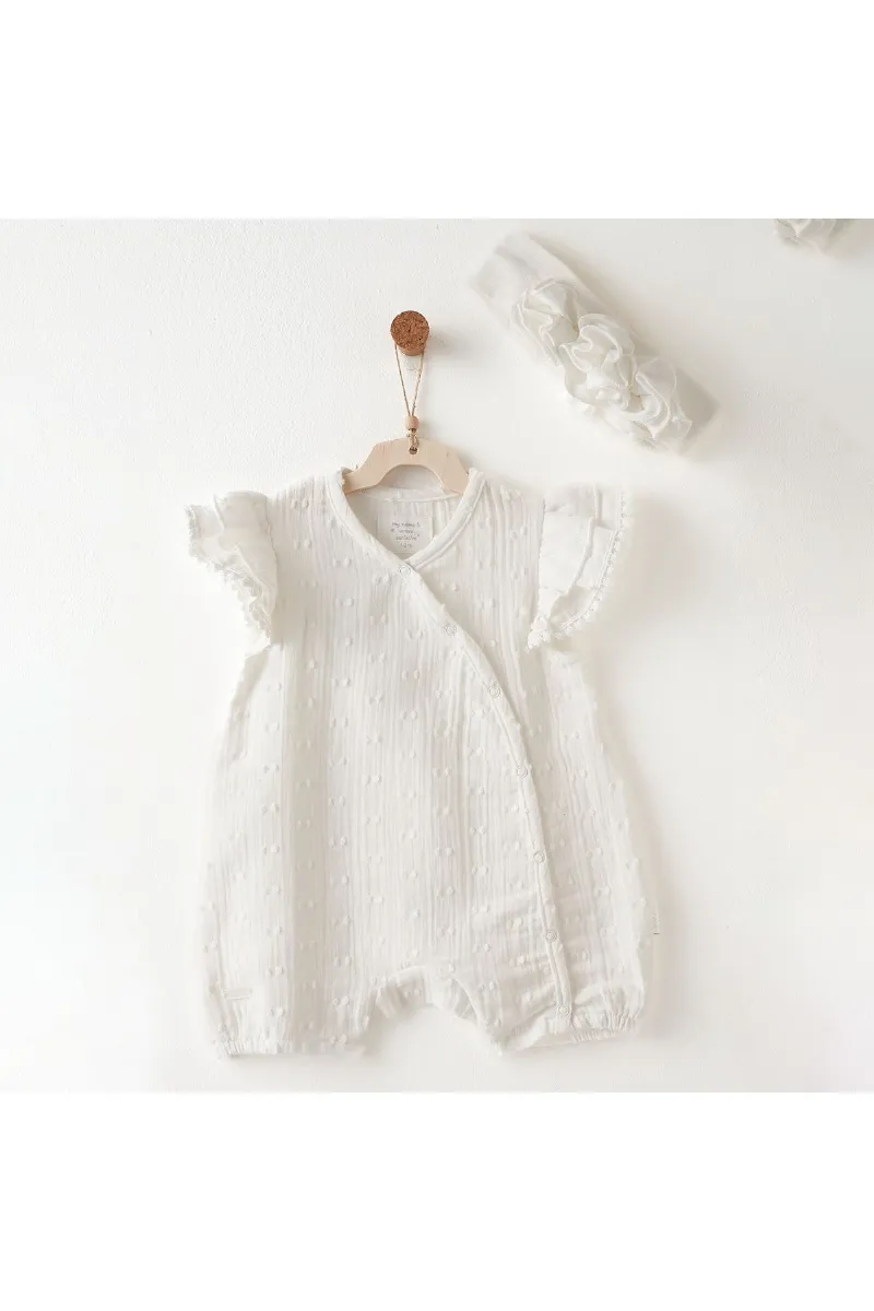 Andywawa AC26642 Baby Chic Tulum Takım Ekru