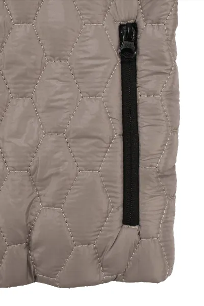 Unisex Vizon İçi Peluş Kapitoneli Mont