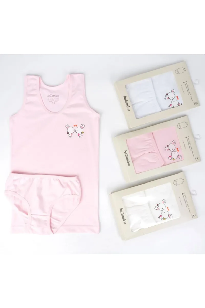 Katamino Pearly Kız Geniş Askılı Slip Takım K128644 Asorti