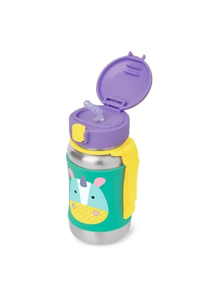 Skip Hop Zoo Pipetli Paslanmaz Çelik Suluk 350 ml Unicorn