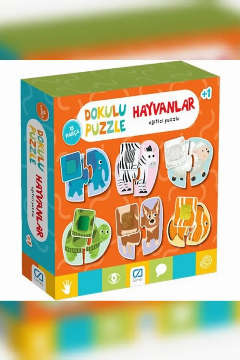 Games Hayvanlar Dokulu Eğitici Puzzle 18 Parça 5126