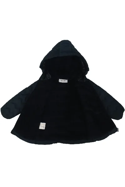 Unisex Lacivert İçi Peluş Kapitoneli Mont
