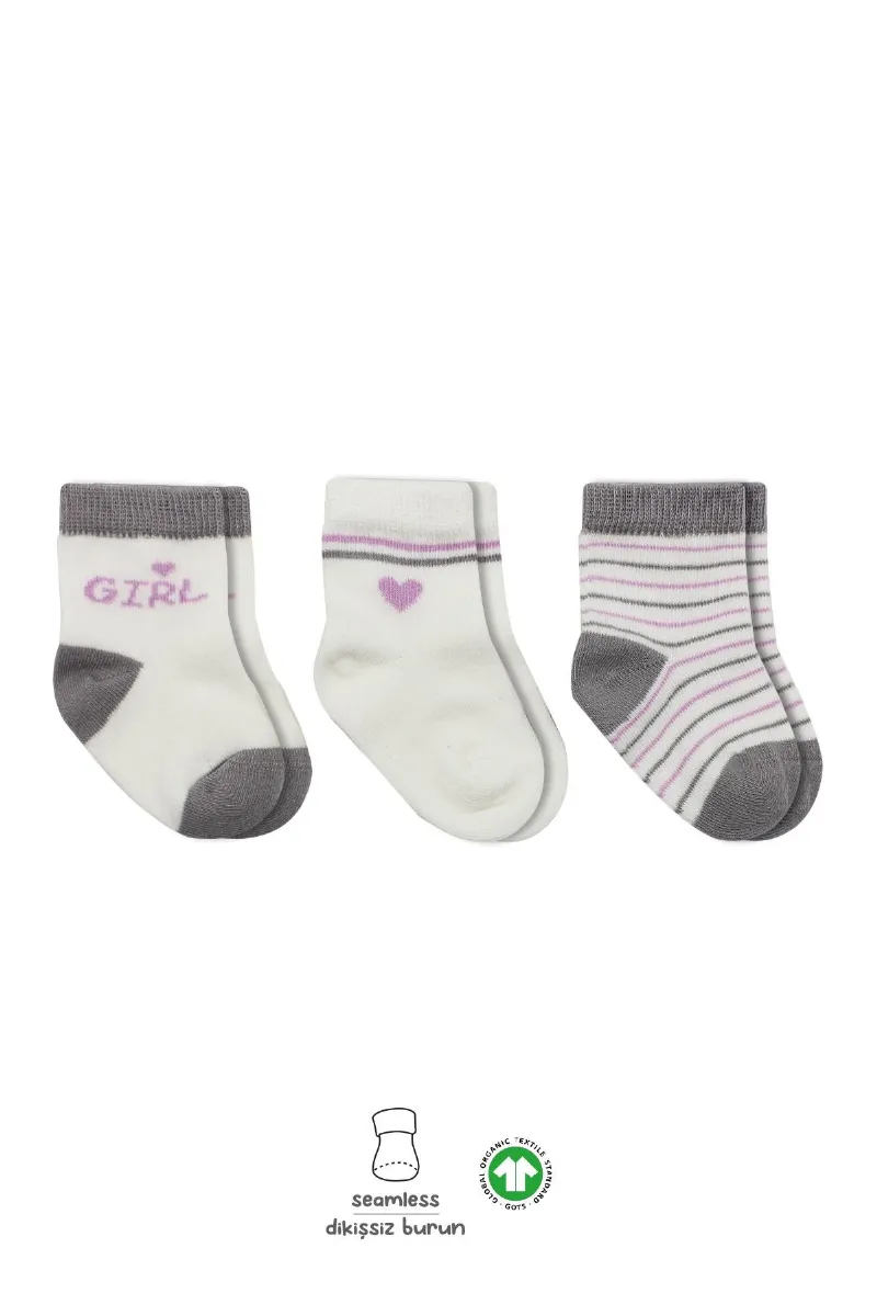 Bistyle 3'Lü Penye Boy And Girl Soket Çorap 10114 Gri