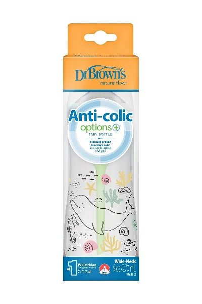 Dr.Brown's Geniş Ağız PP Antikolik Options Biberon  270 ml Kız