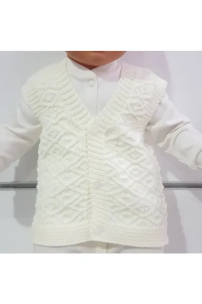 Triko Krem Bebek Yelek