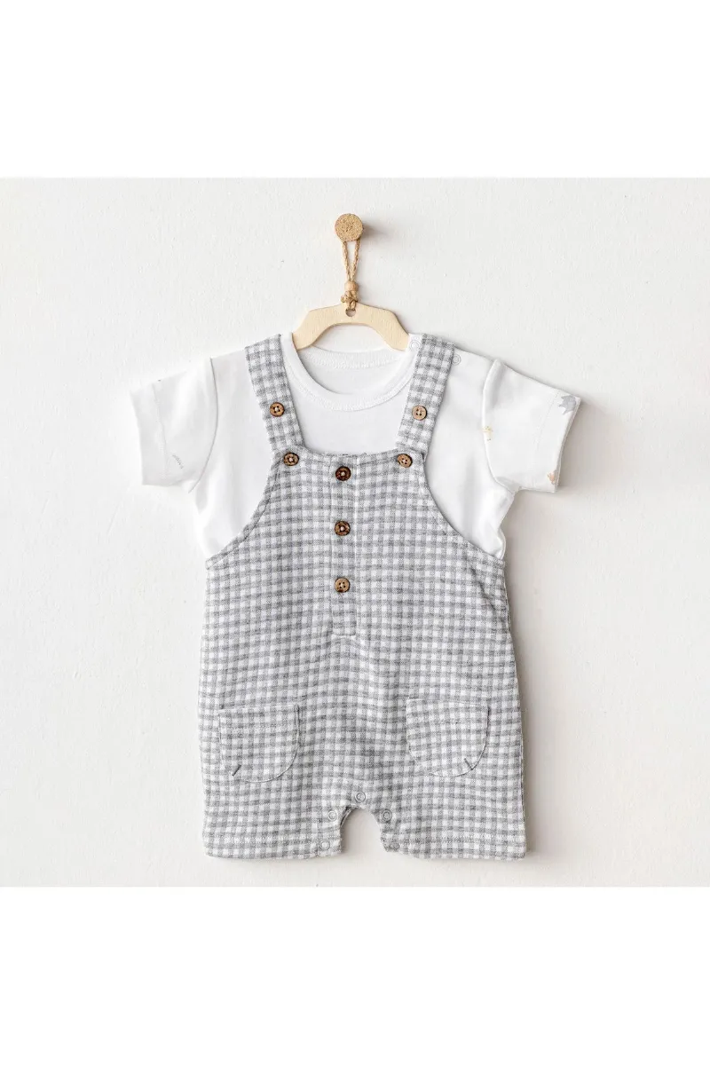 Andywawa AC25804 Jumpsuit Set Little King Salopet Takım Grey