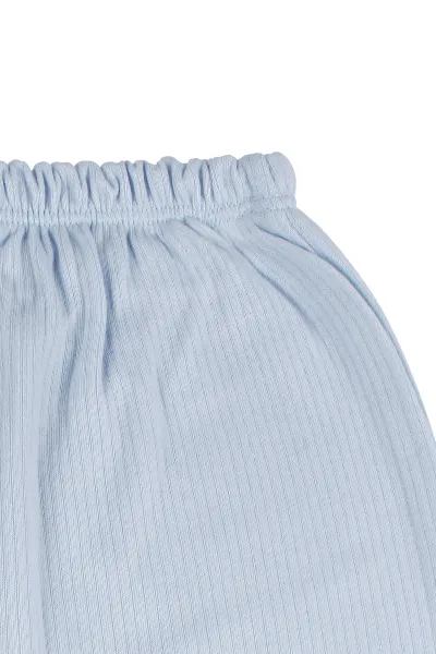 Erkek Bebek Mavi Yeşil Ayıcık Baskılı Pijama Takımı