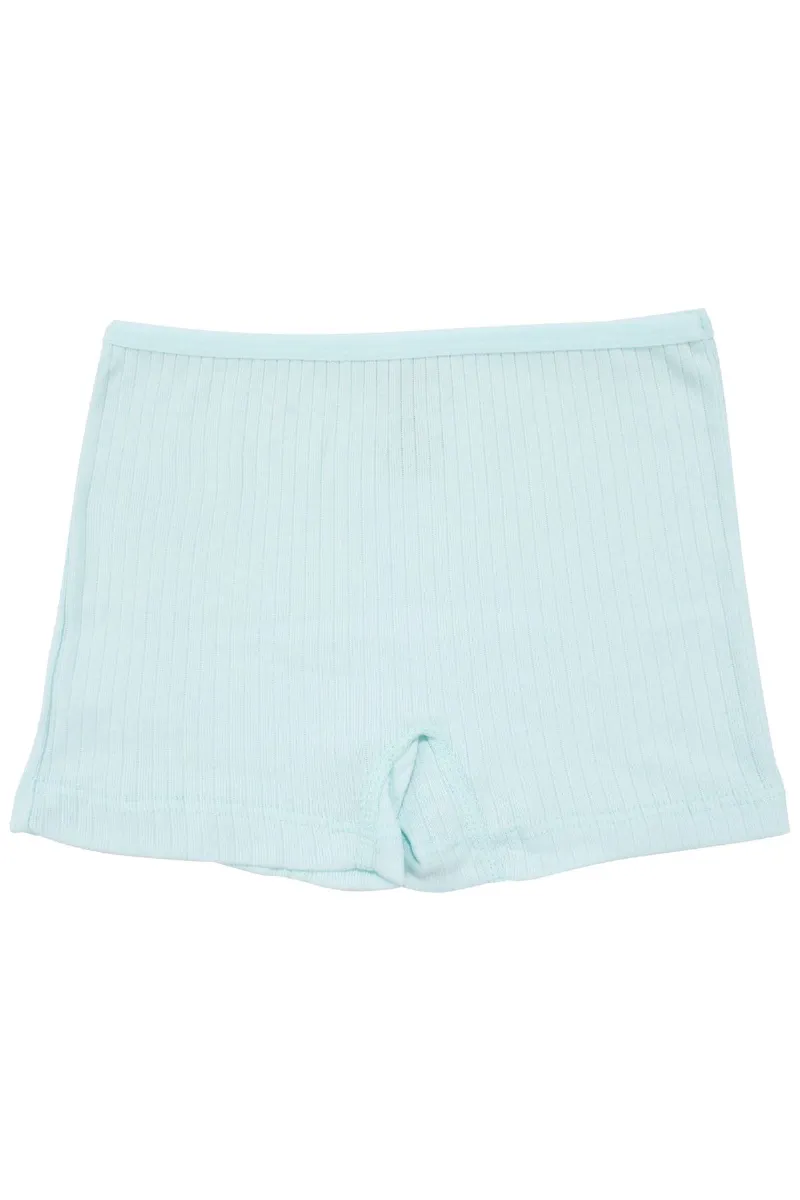 Kız Çocuk Turkuaz Fitilli Boxer