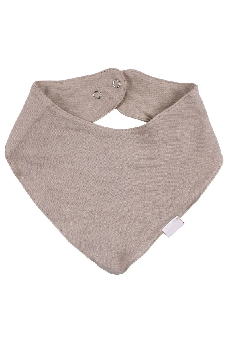 Unisex Bej Üçgen Müslin Fular Önlük