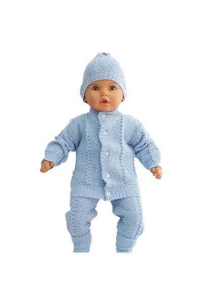 Bebek Triko 4 lü Takım - Mavi