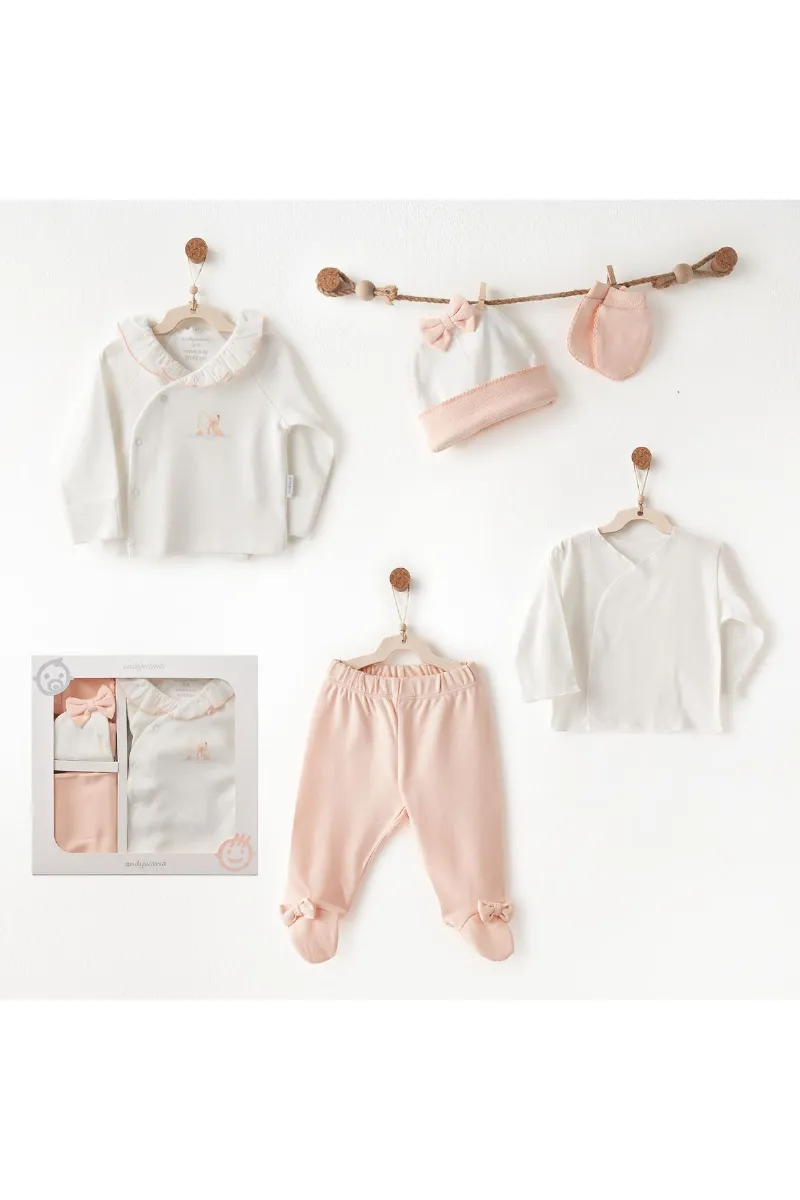 Andywawa AC26530 Little Swan Love 5li Hastane Çıkışı Ekru