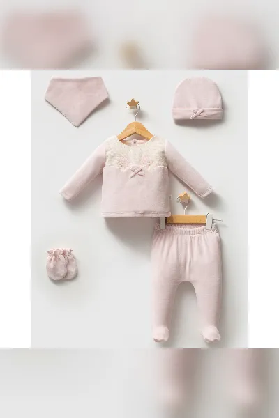 Tongs Baby Etamine 5'li Hastane Çıkışı 5684 Pembe