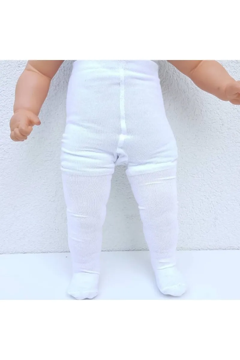 Beyaz Bebek Külotlu Çorap