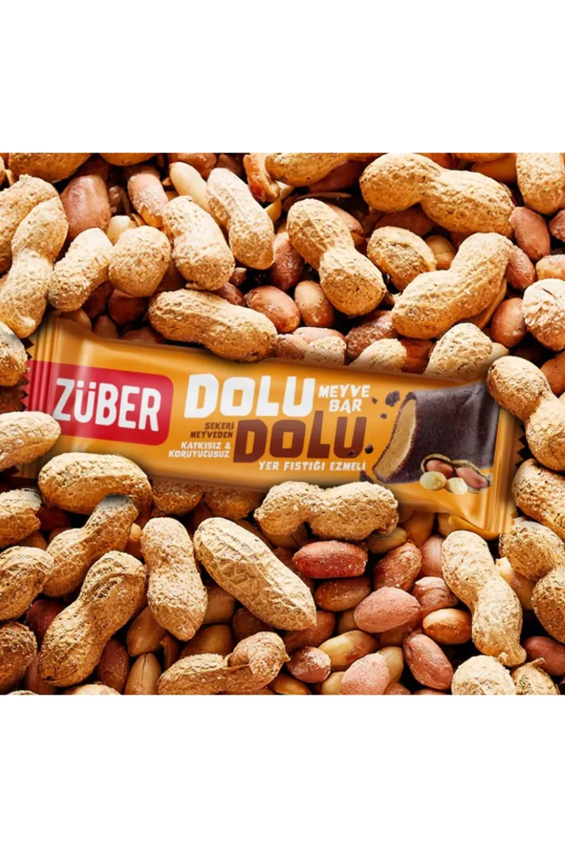 Züber Dolu Dolu Fıstık Ezme Meyve Bar 30 Gr