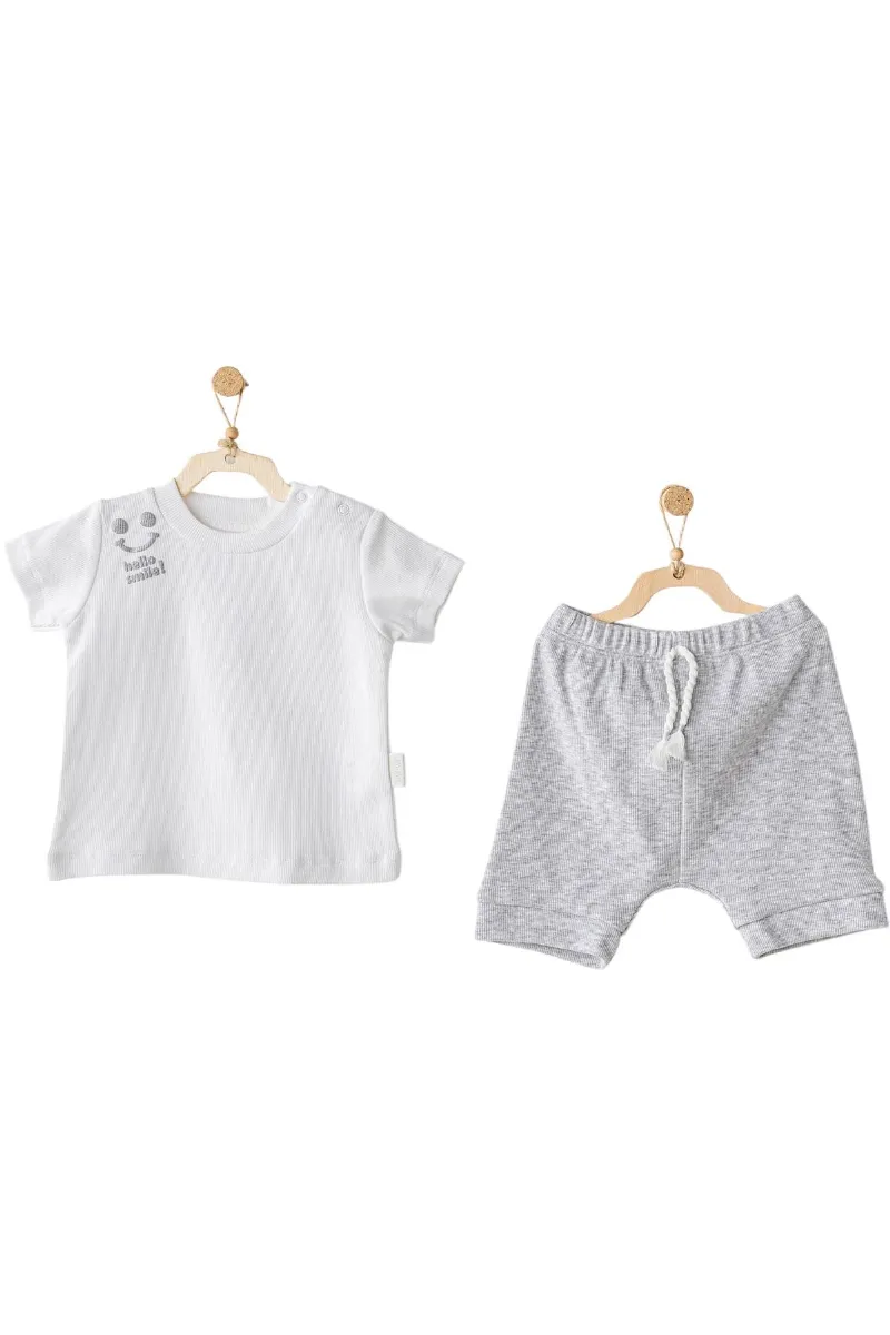 Andywawa AC25894 2'Li Basic Bebe Takım Grey Melange