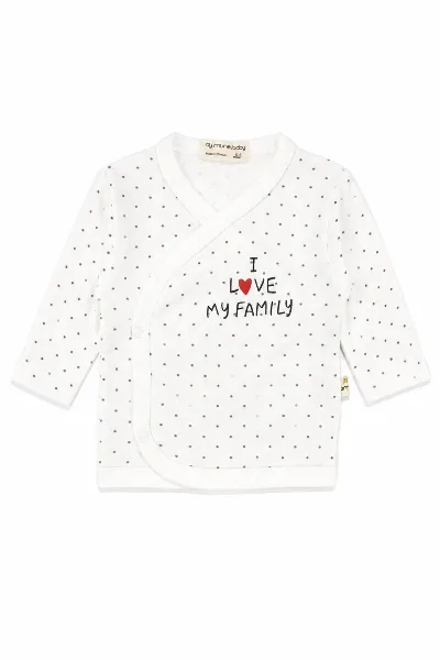 Unisex Ekru I Love My Family Yazılı Puanlı 5'li Hastane Çıkış Seti