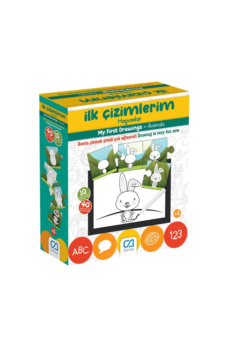 Games İlk Çizimlerim Hayvanlar 40 Parça 5205