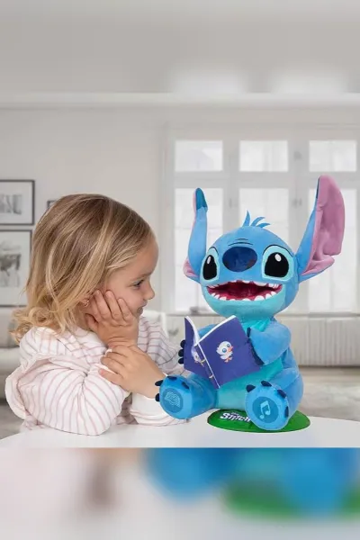 Sesli Karanlıkta Parlayan Masal Anlatan Stitch İnteraktif Peluş
