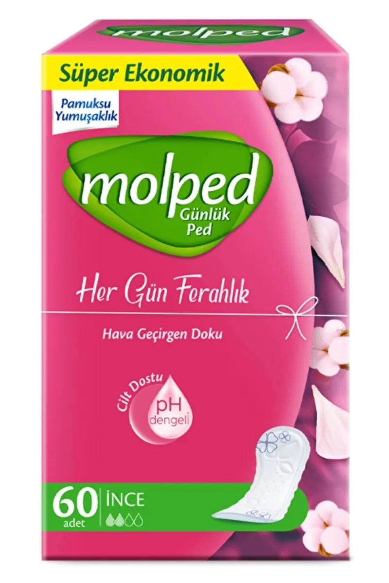 Molped Her Gün Ferahlık Günlük Ped 60'lı