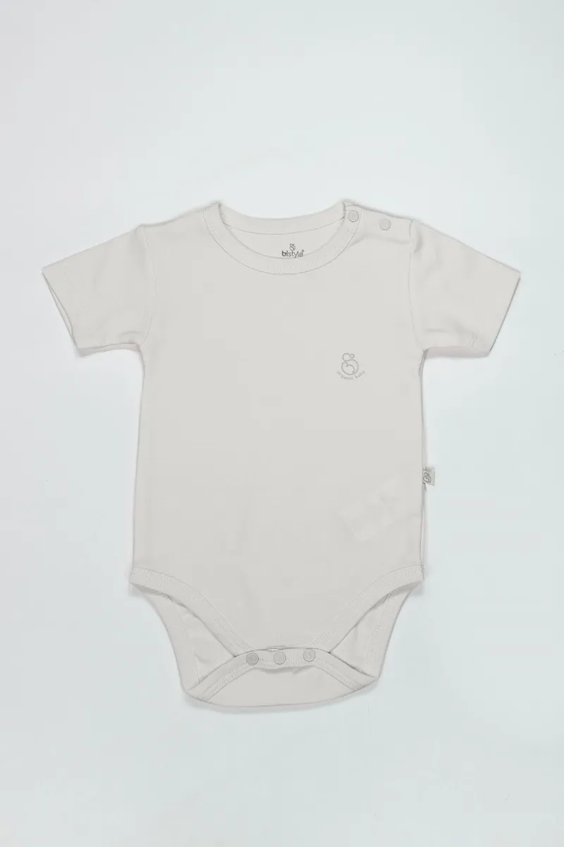 Bistyle Organik Natural Basic Style Yarım Kol Body BS17103 Ekru