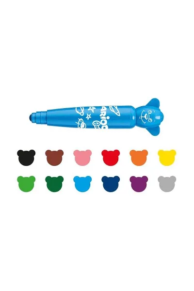 Carioca Teddy Jumbo Bebek Süper Yıkanabilir Keçeli Boya Kalemi 12'Li