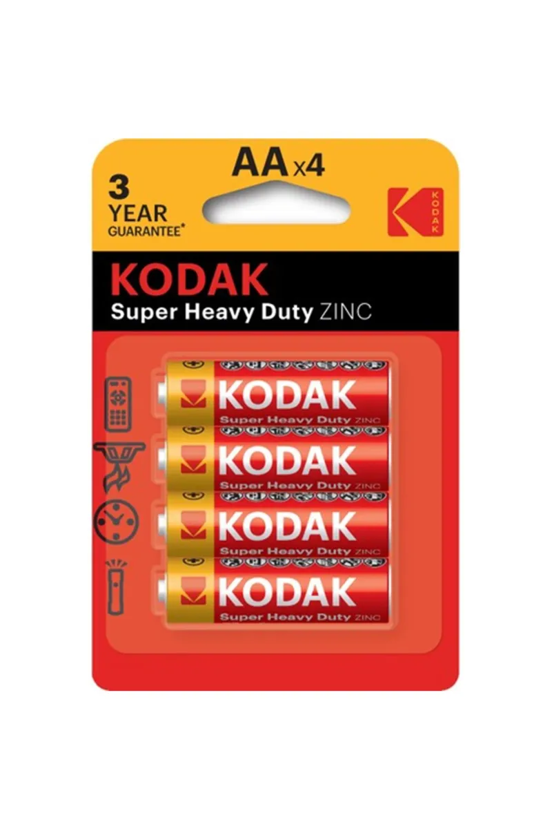 Kodak Çinko Karbon Blister Kalem Pil 4lü AA