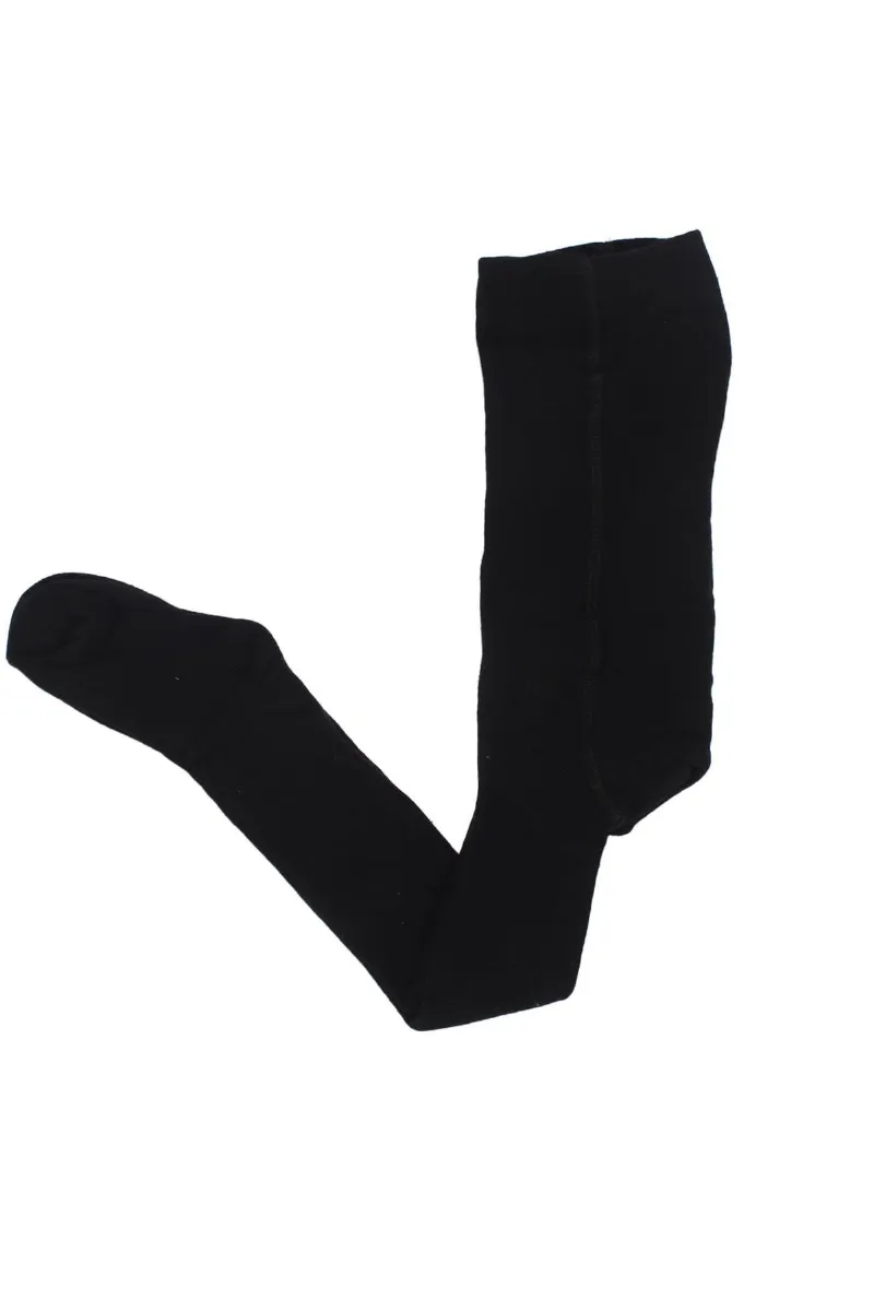 Unisex Siyah Çift Katlı Havlu Külotlu Çorap