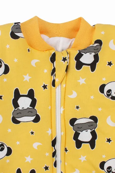 Unisex Sarı Panda Yıldız Desenli Uyku Tulumu 2.5 TOG