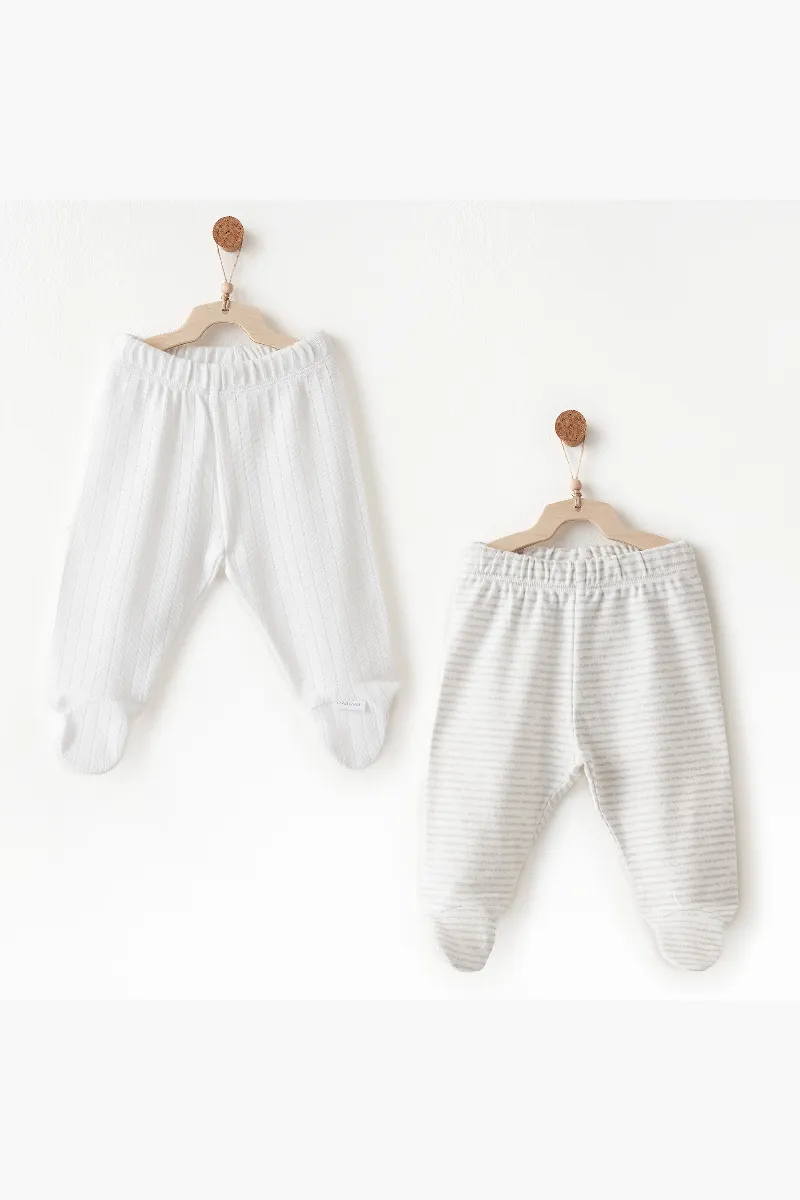 Andywawa AC26585 Hello Elephant 2li Patikli Pantolon White