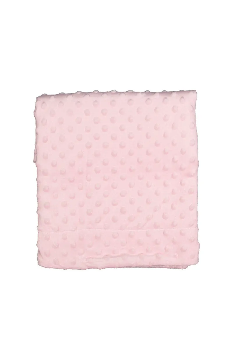 Kız Bebek Pembe Polarlı Nohut Battaniye 80x90