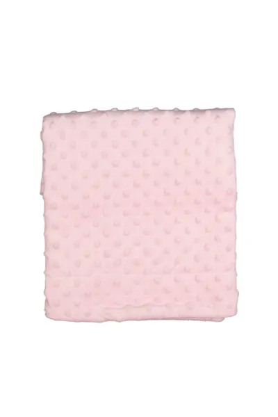 Kız Bebek Pembe Polarlı Nohut Battaniye 80x90