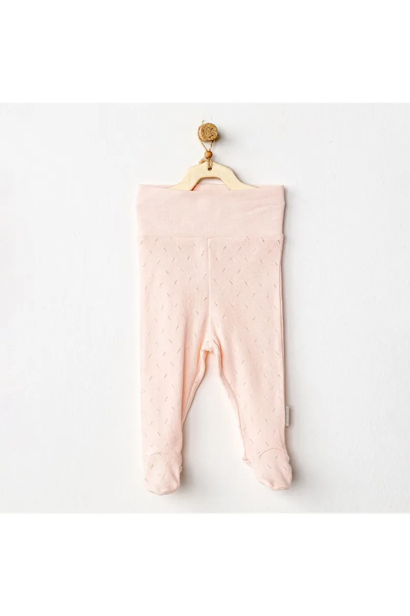 Andywawa AC24706 Jacquard Patikli Bebek Pantolon Pink