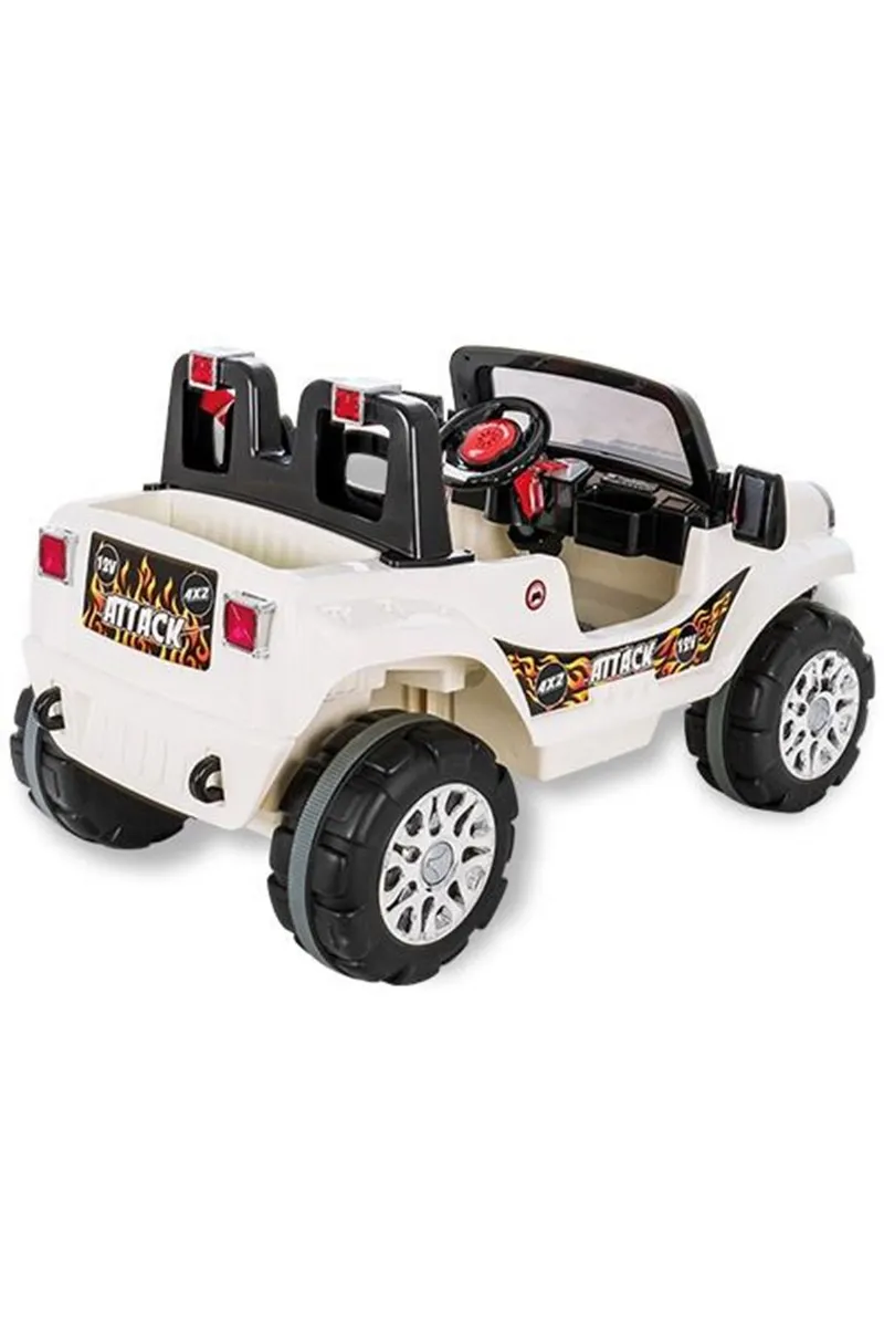 Pilsan Attack Çift Kişilik Akülü Araba 12 Volt 05-272 Beyaz