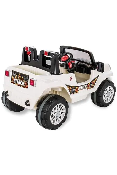 Pilsan Attack Çift Kişilik Akülü Araba 12 Volt 05-272 Beyaz