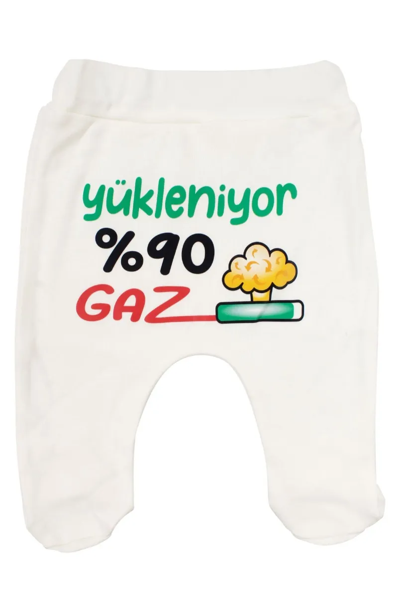 Unisex Ekru Yükleniyor %90 Gaz Baskılı Patikli Tek Alt
