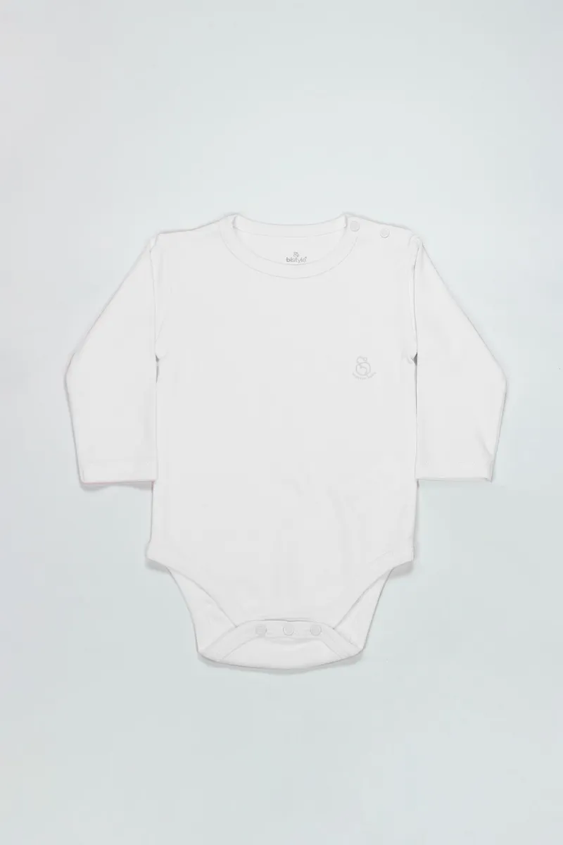 Bistyle Natural Basic Style Uzun Kol Body 17104 Beyaz