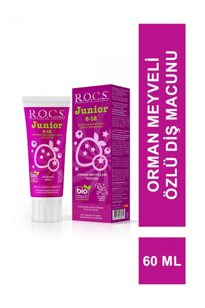 R.O.C.S. Junior Diş Macunu 6-12 Yaş 60 ml Orman Meyveleri