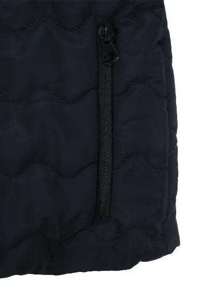 Unisex Lacivert İçi Peluş Kapitoneli Mont