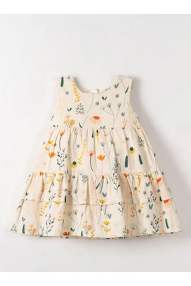 NK Sunflower Elbise 71603 Krem