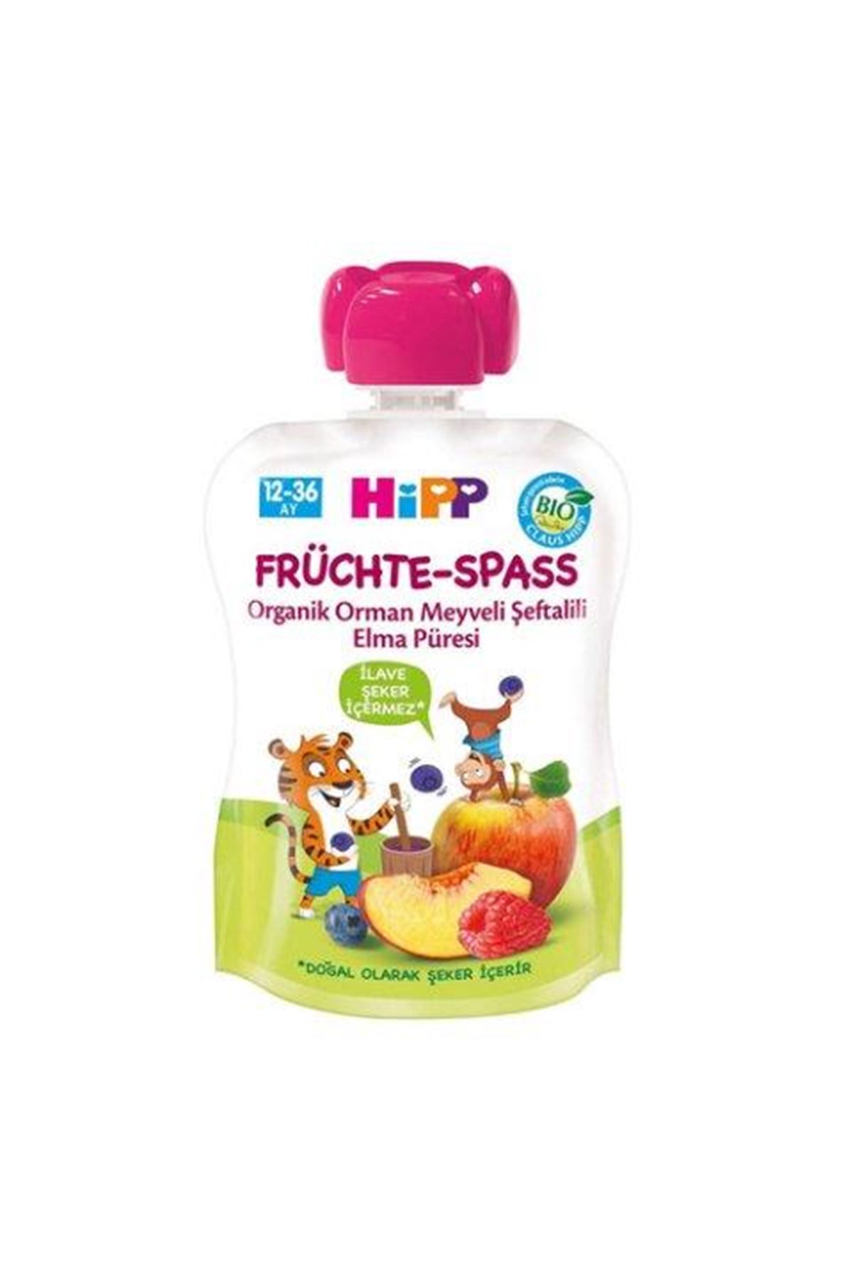Hipp Organik Orman Meyveli Şeftalili Elma Püresi 100 Gr